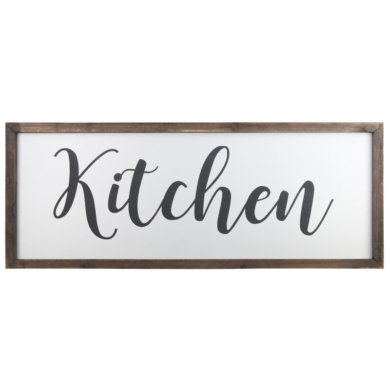 Gracie Oaks Cursive Kitchen Typography Wall Décor Wayfair